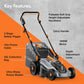 1600W Electric Lawn Mower with 42L Collection Bag & Adjustable Cutting Heights